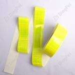 Reflective PVC Cloth Tapes - Fluorescent Yellow Sparkle Pattern Reflective PVC Tape For Clothing